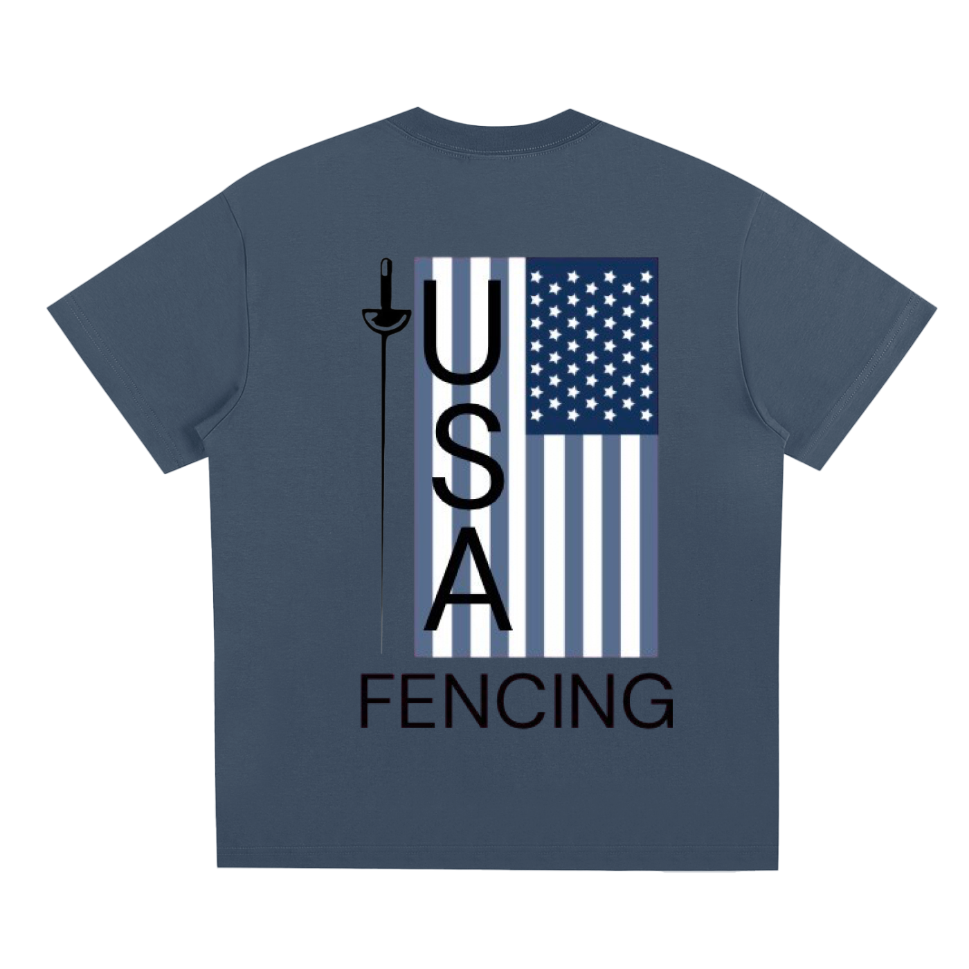 USA Fencing T Shirt (Navy Blue Edition)