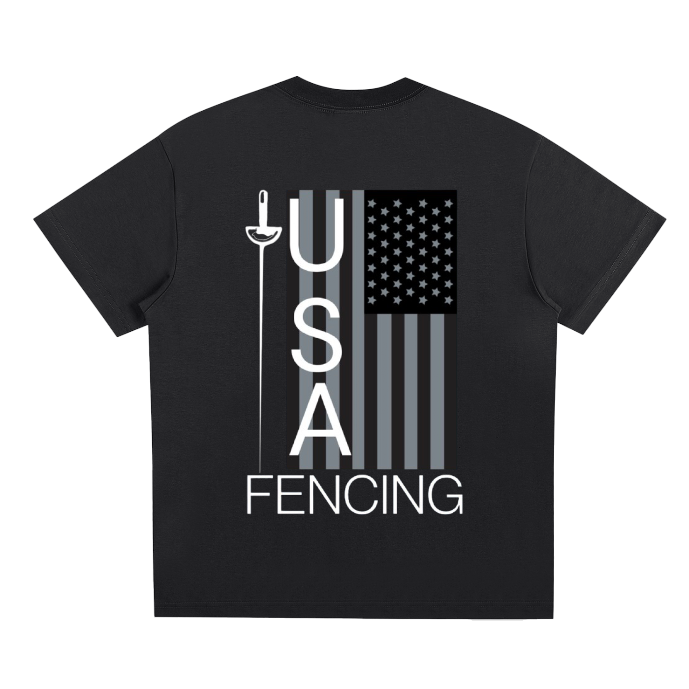 USA Fencing T Shirt ( Black Edition)